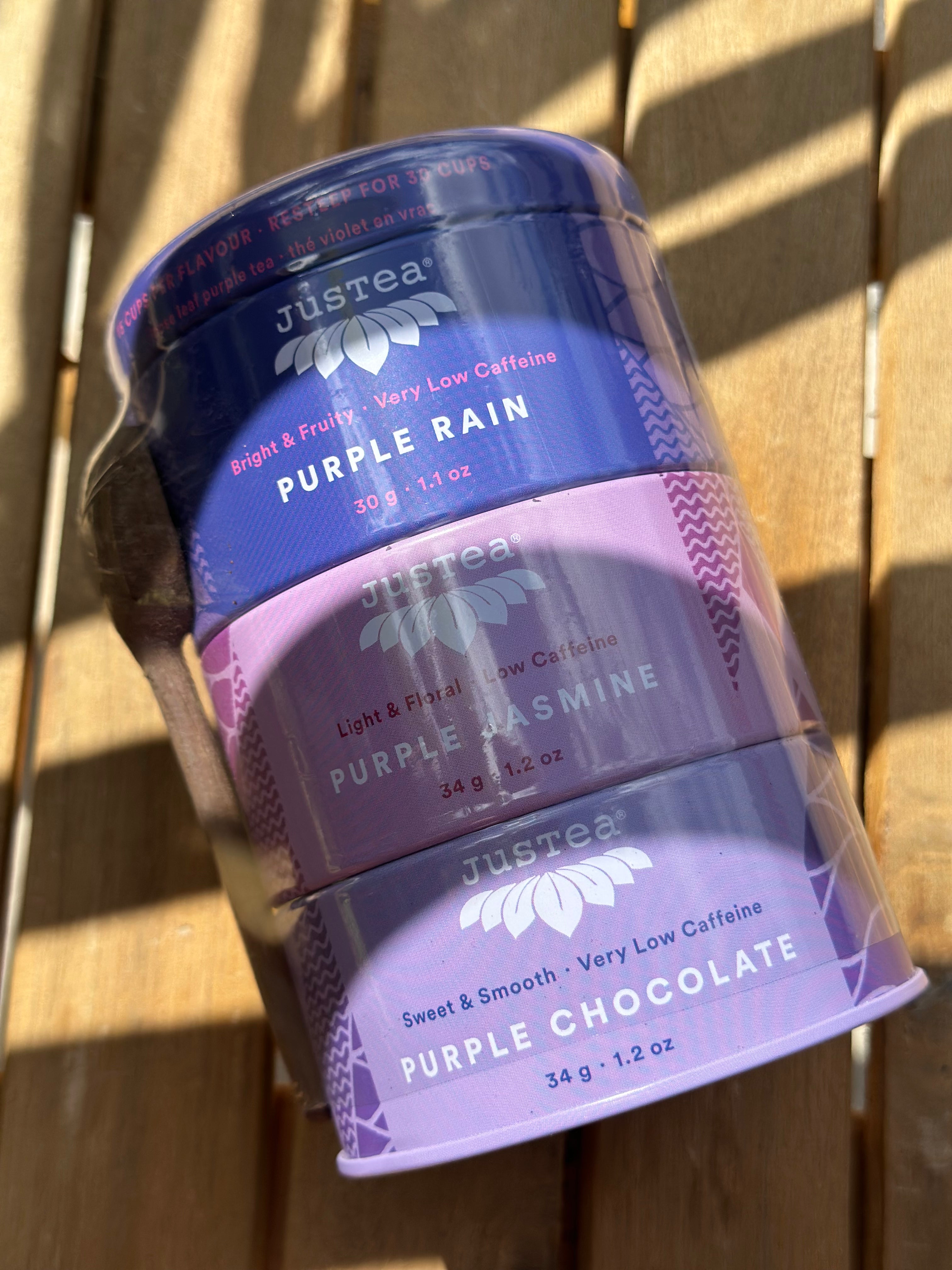 JUSTEA (PURPLE RAIN, PURPLE JASMINE, PURPLE CHOCOLATE)